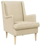 vidaXL Sessel Creme Stoff