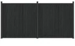 vidaXL Zaunelement 2 pcs WPC und Aluminium Schwarz