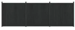 vidaXL Zaunelement 3 pcs WPC und Aluminium Schwarz