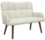 vidaXL Zweisitzer Sofa Creme 115 x 61 x 87 cm Samt