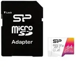 SILICON POWER Elite - Flash-Speicherkarte (microSDXC-an-SD-Adapter inbegriffen)