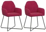 vidaXL Esszimmerst&uuml;hle 2 pcs Samt (V) Weinrot 55 x 50 x 84 cm