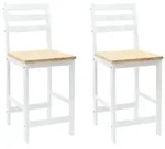 vidaXL Esszimmerst&uuml;hle 2 pcs Wei&szlig; 40 x 47,5 x 99,5 cm