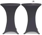 vidaXL Tischhusse Stretchhusse 2 Stk 80 cm Anthrazit