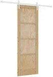 vidaXL Schiebet&uuml;r ORKDAL Nat&uuml;rlich und Wei&szlig; 73,5 x 211 cm