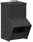 vidaXL H&uuml;hnerf&uuml;tterer Schwarz 20 x 25 x 35 cm Kaltgewalzter Stahl
