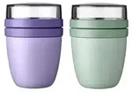 Mepal | Lunchpot Ellipse Mixed | Vivid Lilac + Nordic Sage | M&uuml;slibecher to go 