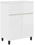 vidaXL Waschtisch Hochglanz Wei&szlig; 60 x 35 x 80 cm Holzwerkstoff