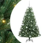 vidaXL K&uuml;nstlicher klappbarer Weihnachtsbaum mit 150 LEDs Gr&uuml;n 150 cm