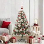 vidaXL K&uuml;nstlicher Weihnachtsbaum Gr&uuml;n und Wei&szlig; 150 cm