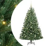 vidaXL K&uuml;nstlicher klappbarer Weihnachtsbaum mit 150 LEDs Gr&uuml;n 150 cm