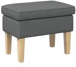vidaXL Hocker Dunkelgrau 55 x 35 x 41 cm Stoff