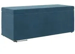 vidaXL Hocker Blau 101 x 41 x 40 cm Samt und Engineering Holz