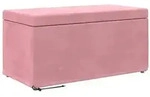 vidaXL Hocker Rosa 81 x 41 x 40 cm Samt und Engineering Holz