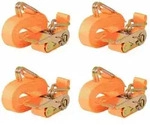 vidaXL Ratschen-Spanngurte 4 Stk 0,4 Tonnen 6m&times;25mm Orange