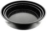 Backbelch 3er Set in Schwarz Backofenblech Tepsi aus Granit &Oslash;28/&Oslash;32/&Oslash;36 cm