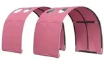 vidaXL Bettunnel 2 pcs Rosa 211 x 67,5 x 2 cm Polyester