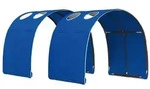 vidaXL Bettunnel 2 pcs Blau 211 x 67,5 x 2 cm Polyester