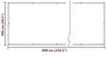 vidaXL Balkonsichtschutz Blau und Wei&szlig; 100 x 600 cm Oxford-Stoff