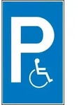 Parkplatzss. BehindertenpAluminium gepr&auml;gt