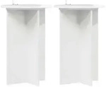 vidaXL Pflanzenst&auml;nder 2 pcs Hochglanz Wei&szlig; &Oslash;40 x 60 cm Holzwerkstoff