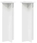 vidaXL Pflanzenst&auml;nder 2 pcs Hochglanz Wei&szlig; &Oslash;40 x 100 cm Holzwerkstoff