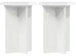 vidaXL Pflanzenst&auml;nder 2 pcs Hochglanz Wei&szlig; &Oslash;29,5 x 40 cm