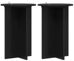 vidaXL Pflanzenst&auml;nder 2 pcs Schwarz &Oslash;40 x 60 cm Holzwerkstoff