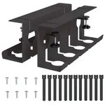 vidaXL Unter dem Schreibtisch Kabelmanagement Tray 2 Stk. Schwarz