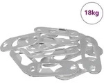 vidaXL Schl&uuml;sselloch-H&auml;nger 3673 pcs Silber 45 x 16 x 3.5 mm Eisen