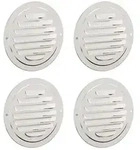 vidaXL L&uuml;ftungsgitter 4 pcs Silber 100 mm Edelstahl