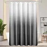 Duschvorhang 180x200cm Grau Textil Farbverlauf Wasserdicht & Waschbar