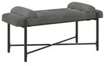 vidaXL Knopfgepolsterte Bank mit Kissen Dunkelgrau 110 x 40 x 46 cm