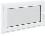 vidaXL Kellerfenster RISOR 110 x 70 cm PVC und Glas Wei&szlig;
