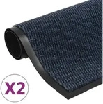 vidaXL Schmutzfangmatten 2 Stk. Rechteckig Getuftet 40x60 cm Blau