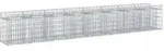vidaXL Gabionen Hochbeet 2 pcs Silber 400 x 50 x 60 cm