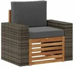 vidaXL Outdoor Mittelsofa Massivholz Akazie Natur