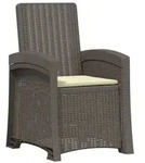 vidaXL Liegesessel Garten Rattan-Optik Hellgrau und Creme PP