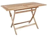 vidaXL Klappbarer Gartentisch Natur 120 x 70 x 75,5 cm