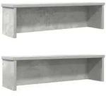 vidaXL K&uuml;chenregale Stapelbar 2 Stk. Betongrau 50x15x16 cm