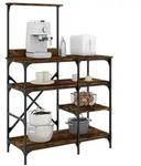 vidaXL B&auml;ckerregal R&auml;uchereiche 90x40x132 cm Holzwerkstoff und Metall