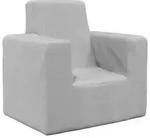 vidaXL Kindersofa Hellgrau Weich Pl&uuml;sch