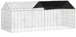 vidaXL Hasenk&auml;fig Silber 200 x 78 x 78 cm Verzinkter Stahl
