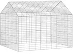 vidaXL Hasenk&auml;fig Silber 100 x 78 x 78 cm Verzinkter Stahl
