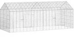 vidaXL Hasenk&auml;fig Silber 200 x 78 x 78 cm Verzinkter Stahl