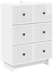 vidaXL Schubladenschrank Hochglanz Wei&szlig; 66 x 34,5 x 90 cm
