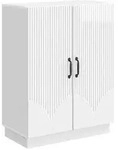 vidaXL Sideboard Hochglanz Wei&szlig; 66 x 34,5 x 87 cm Holzwerkstoff