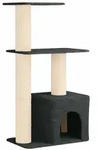 vidaXL Katzennbaum mit Sisal-Kratzs&auml;ulen Dunkelgrau 133 cm