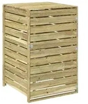 vidaXL M&uuml;lltonnenbox f&uuml;r 1 Beh&auml;lter 240 L Impr&auml;gniertes Kiefernholz