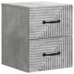 vidaXL Wandmontierter Nachttisch Betongrau 34,5 x 33 x 40 cm
